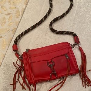 NWOT Rebecca Minkoff Red Leather Crossbody